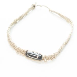 Hemp, Handmade Necklace w/ Decorative Bead